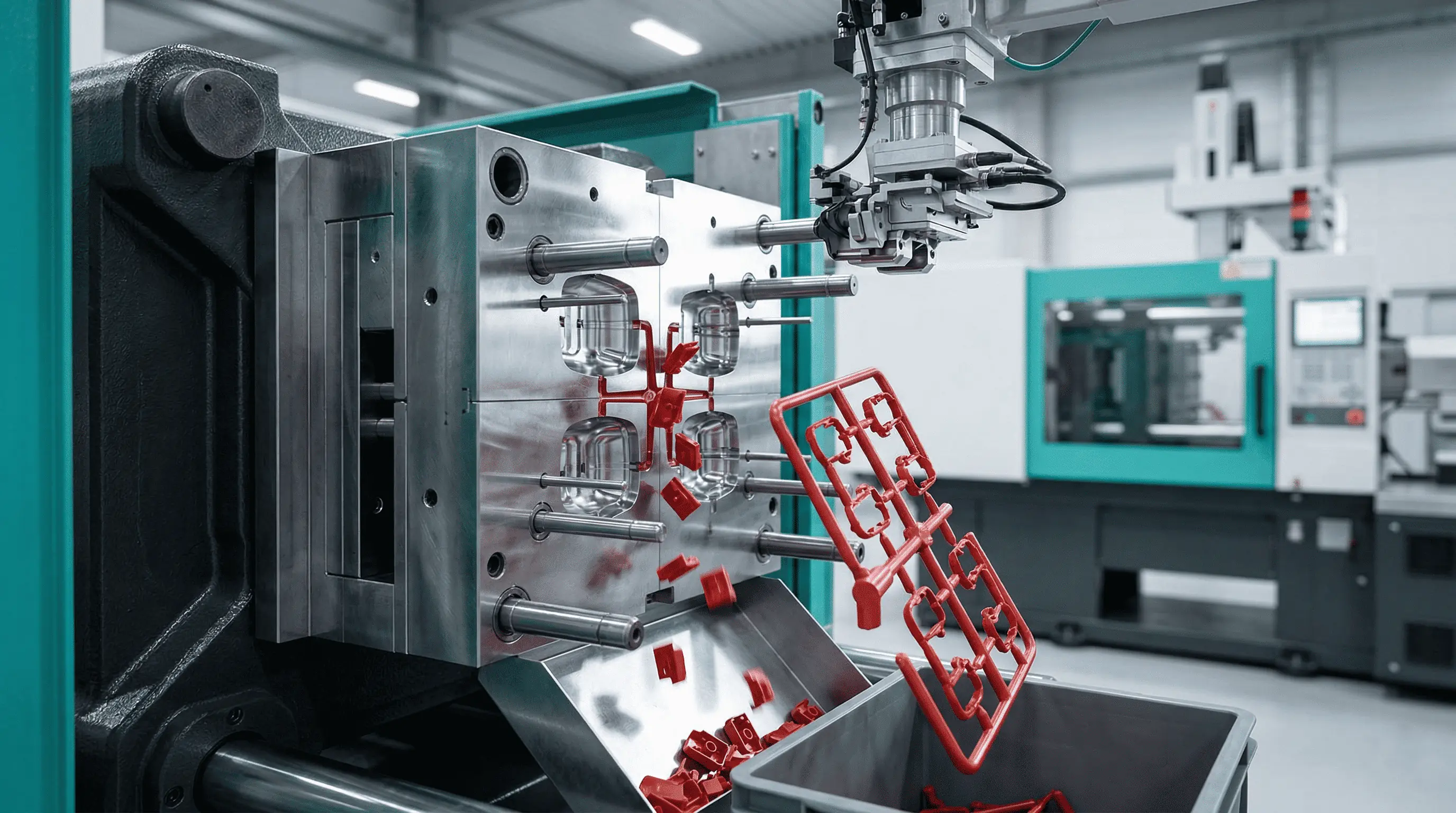In-mold degating concepts for cleaner part separation